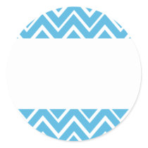 Blue whimsical zig zags zigzag chevron pattern stickers