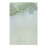 Blue Whisper Floral Stationery