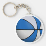 Blue & White Basketball: Key Chains