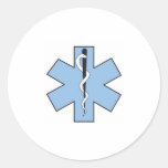     blue & white & black round sticker