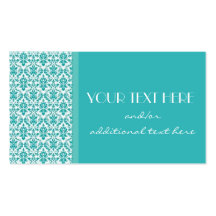 Blue&White Damask Business Card Templates