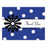 Blue & White Polka Dot Note Card Custom Invitation