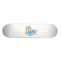 blue white rabbit chick.png skateboard