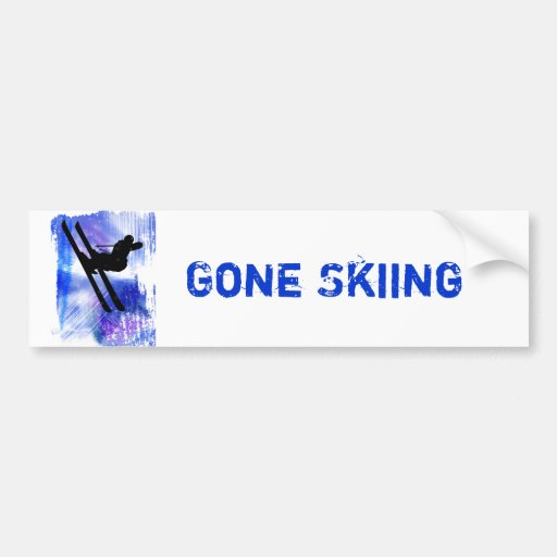 Blue & White Splashes Bumper Stickers