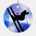 Blue & White Splashes Christmas Tree Ornaments