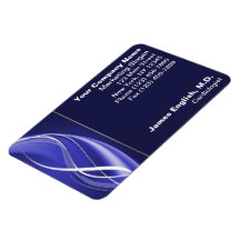 Blue White Wave Flexi Magnet Template