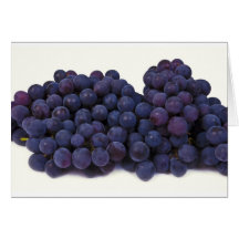 blue wine grape greeting card