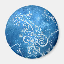 Blue Winter Magnets