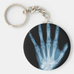Blue X-ray Skeleton Hand Key Chains