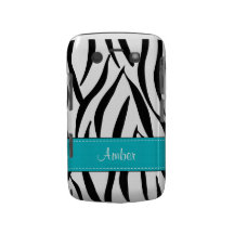 Blue Zebra Blackberry Bold Case Cover