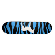 Blue Zebra Skateboard