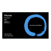 Blue Zen Circle Business Card