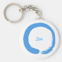 Blue Zen Circle Keychain