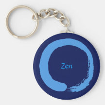 Blue Zen Circle Keychain B