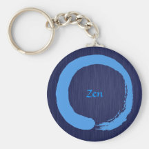 Blue Zen Circle Keychain MDB
