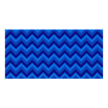 Blue Zig Zag Pattern. Photo Cards