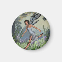 Bluebell Fairy in Spring Woodland Fridge Magnets