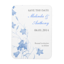 Bluebells - Blue Save the Date Vinyl Magnets