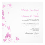 Bluebells - Pink Square Wedding Invitation invitations