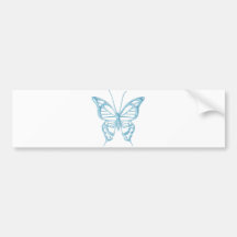 Blueberry Butterfly Bumper Sticker..!