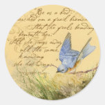 Bluebird on Branch & Victor Hugo Quote Stickers