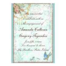 Bluebird & Pink Roses Engagement Announcement