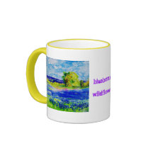 bluebonnet wildflowers(slogan) coffee mug