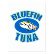 bluefin tuna fish front post card