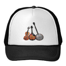 Bluegrass Band Cartoon Trucker Hat