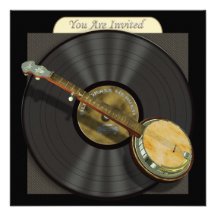 Bluegrass Banjo Party or Event Invitations
