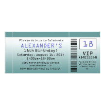 BlueGreen Ticket Invitations