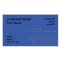 Blueprint storefront mall business card