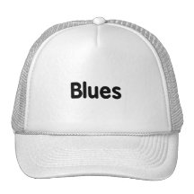 Blues word black text musical.png hat