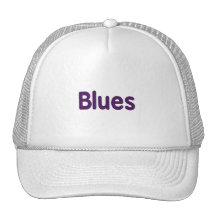 Blues word purple music design.png mesh hat