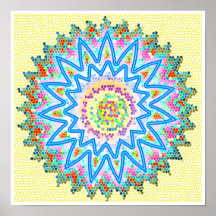 BlueStar Sparkling Soothing Healing Chakra Poster