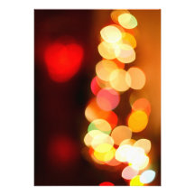 Blurred Christmas tree Personalised Announcements