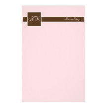 Blush & Brown Colour Block Stationery