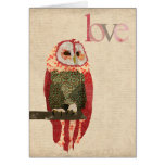 Blush Owl Love Card