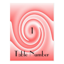Blush Pink Table Number Card Post Card