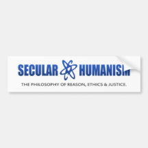 BMP Philosophy of Secular Humanism Bumper Stickers