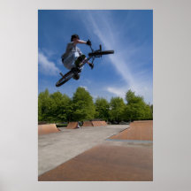 BMX Bike Stunt Table Top Print