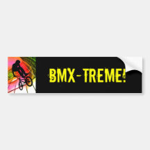 BMX in Lines & Circles Bumper Sticker