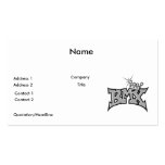 BMX king text design grayscale Business Card Template