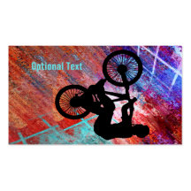 BMX on Rusty Grunge Business Card Templates