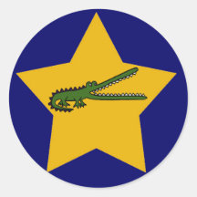 BN- Gold Star Crocodile Stickers