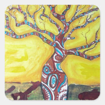 Boab Bright Square Sticker
