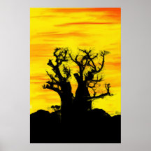 Boab Tree in Oils Archival standard Print