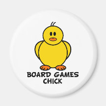 Board Games Chick Fridge Magnet