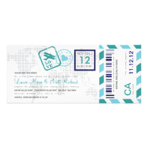 Boarding Pass Airmail Ticket Invitation