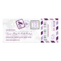Boarding Pass Airmail Ticket Invitation